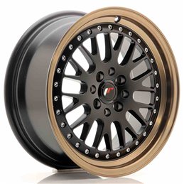 JR Wheels JR10 16x7 ET30 4x100/108 Matt Black w/Bronze Lip