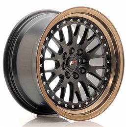 JR Wheels JR10 16x8 ET20 4x100/108 Matt Black w/Bronze Lip