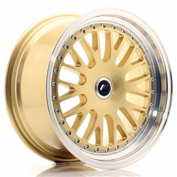 JR Wheels JR10 17x8 ET35 Blank Gold w/Machined Lip