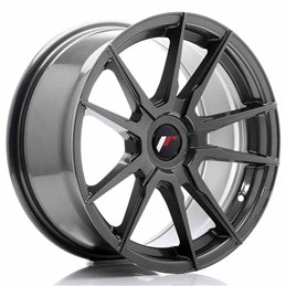 JR Wheels JR21 17x8 ET35 Blank Hyper Gray