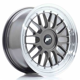 JR Wheels JR23 17x8 ET20-45 BLANK Hyper Gray w/Machined Lip