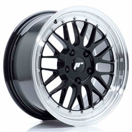 JR Wheels JR23 17x8 ET35 5x100 Gloss Black w/Machined Lip
