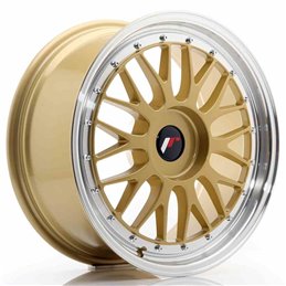 JR Wheels JR23 18x8 ET30-45 BLANK Gold w/Machined Lip