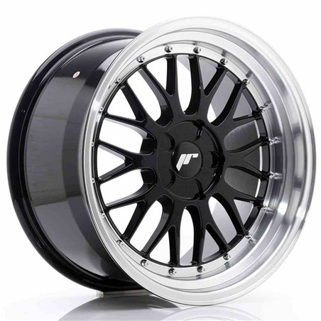 JR Wheels JR23 18x9,5 ET25-48 5H BLANK Gloss Black w/Machined Lip