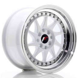 JR Wheels JR26 15x8 ET25 4x100/108 White w/Machined Lip