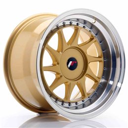 JR Wheels JR26 17x10 ET20-25 BLANK Gold w/Machined Lip