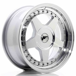JR Wheels JR6 16x7 ET20-35 BLANK Silver Machined Face