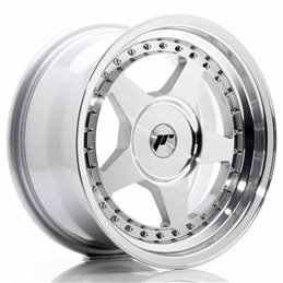 JR Wheels JR6 16x8 ET10-30 BLANK Silver Machined Face