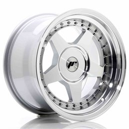 JR Wheels JR6 16x9 ET20 BLANK Mach Silver Machined Face