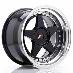 JR Wheels JR6 17x10 ET20 BLANK Glossy Black w/Machined Lip