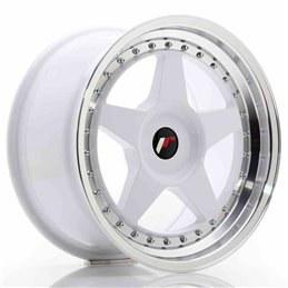 JR Wheels JR6 17x9 ET20-35 BLANK White w/Machined Lip