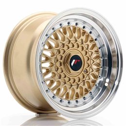 JR Wheels JR9 15x8 ET20 4x100/108 Gold w/Machined Lip