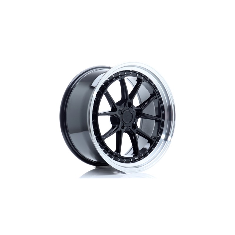 JR Wheels JR39 19x11 ET0-25 5H BLANK Glossy Black w/Machined Lip