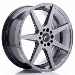 JR Wheels JR23 18x8 ET40-45 5H BLANK Hyper Black w/Machined Lip