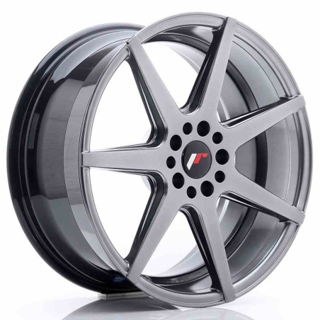 JR Wheels JR23 18x8 ET40-45 5H BLANK Hyper Black w/Machined Lip