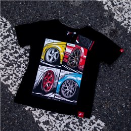 JR T-Shirt pour enfant MIX Noir Taille 134/140