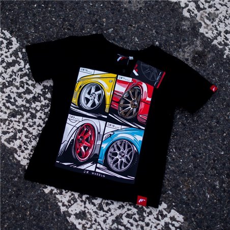 JR T-Shirt pour enfant MIX Noir Taille 134/140