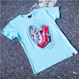 JR T-Shirt pour hommes JR-11 Car Turquoise Taille S