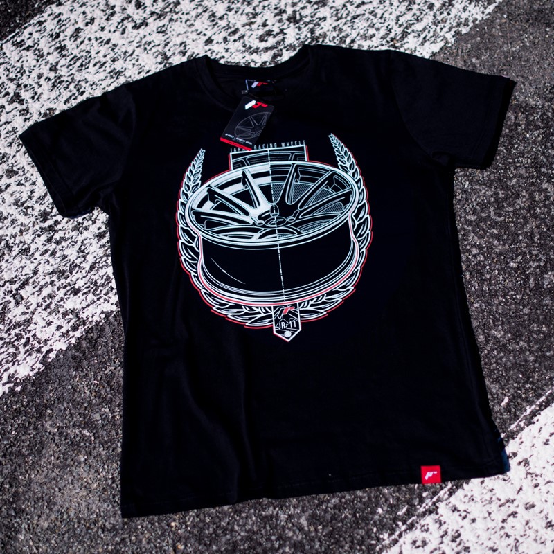 JR T-Shirt pour hommes JR-11 Laurel Noir Taille L