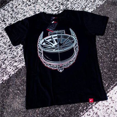 JR T-Shirt pour hommes JR-11 Laurel Noir Taille S