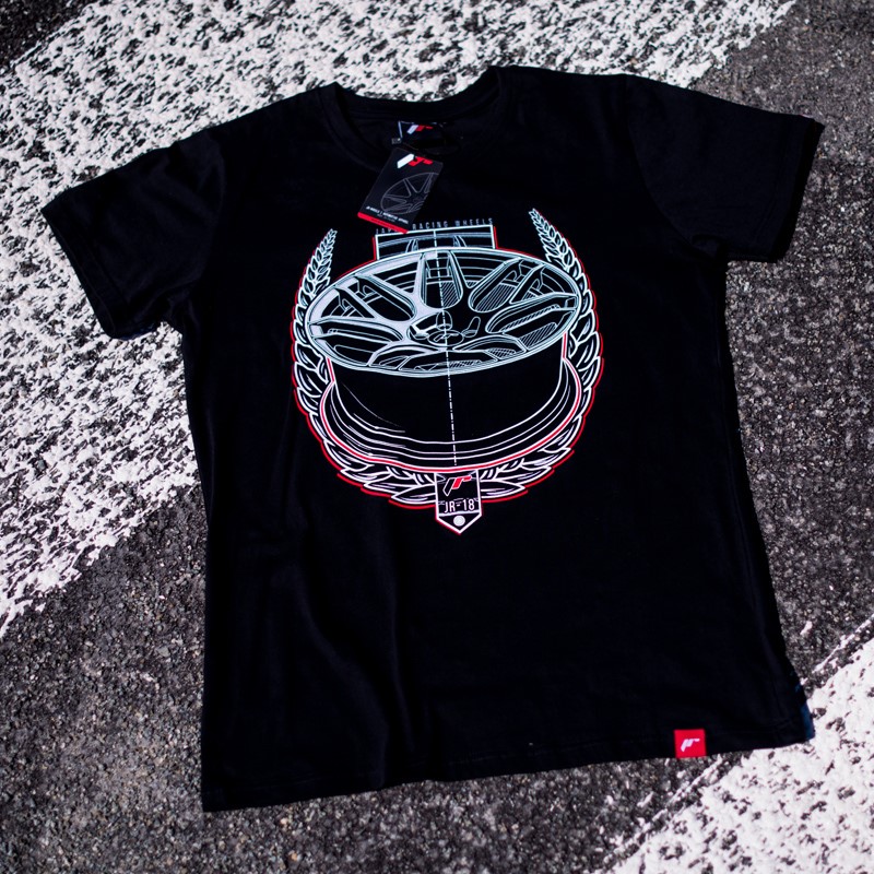 JR T-Shirt pour hommes JR-18 Laurel Noir Taille S