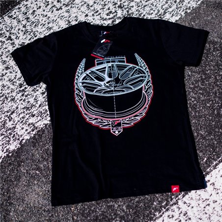 JR T-Shirt pour hommes JR-18 Laurel Noir Taille S