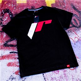JR T-Shirt pour hommes Logo-2 Noir Taille S