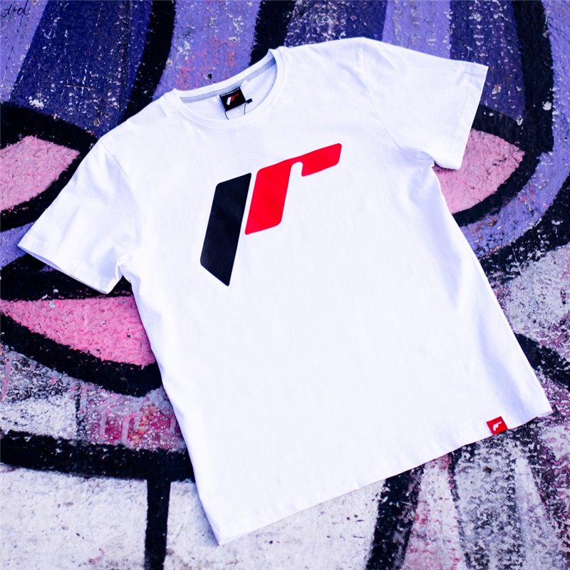 JR T-Shirt pour hommes Logo-2 Blanc Taille XXL
