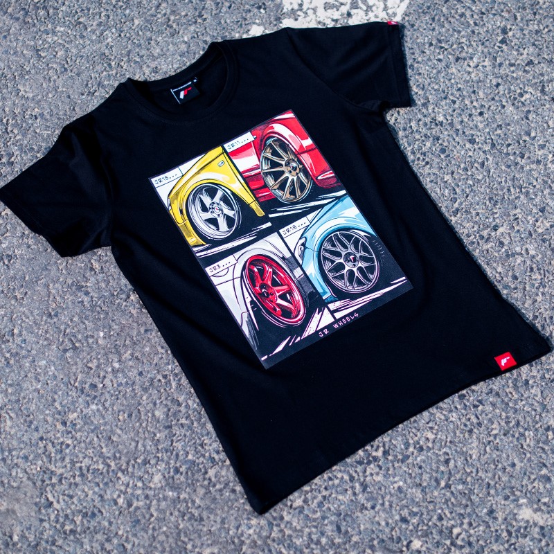 JR T-Shirt pour hommes MIX Noir Taille XL