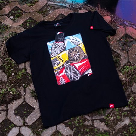 JR T-Shirt pour hommes MIX-2 Noir Taille S