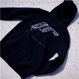 JR Unisex Zip Hoodie Logo Noir Taille XXL