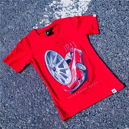 JR T-Shirt pour femmes JR-11 Car Rouge Taille M