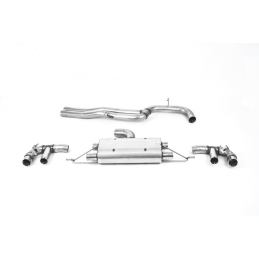 Ligne Milltek après catalyseur origine Sorties Ovales Cerakote Black Audi RS3 8V (2017/2018 sans FAP) SSXAU884