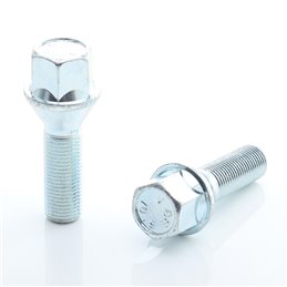 kit de 20 HEX17 tapeRouge bolt M12x1,5 x28mm Silver