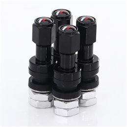 kit de Aluminum Valve de Roue JR v2 - Noir + logo