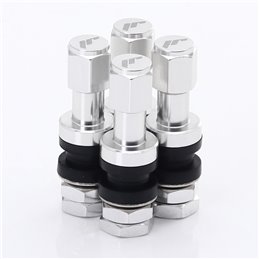 kit de Aluminum Valve de Roue JR v2 - SILVER + logo