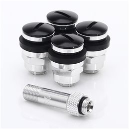 kit de Flat aluminum Valve de Roue JR v1 - Noir