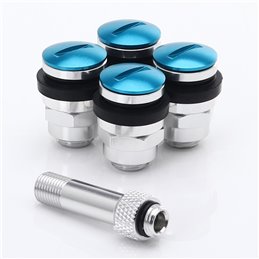 kit de Flat aluminum Valve de Roue JR v1 - BLUE