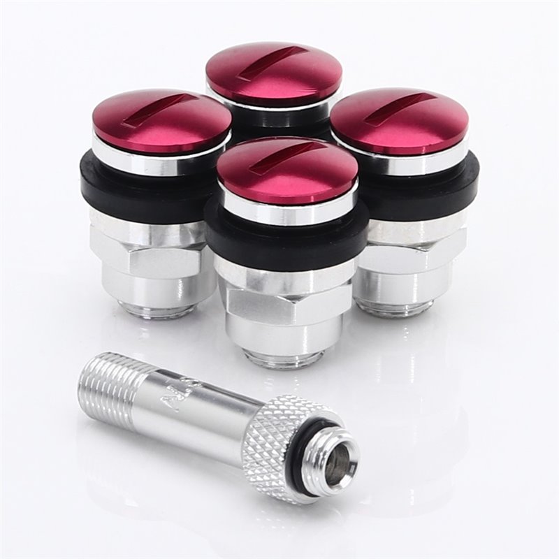 kit de Flat aluminum Valve de Roue JR v1 - Rouge