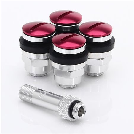 kit de Flat aluminum Valve de Roue JR v1 - Rouge
