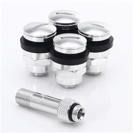 kit de Flat aluminum Valve de Roue JR v1 - SILVER