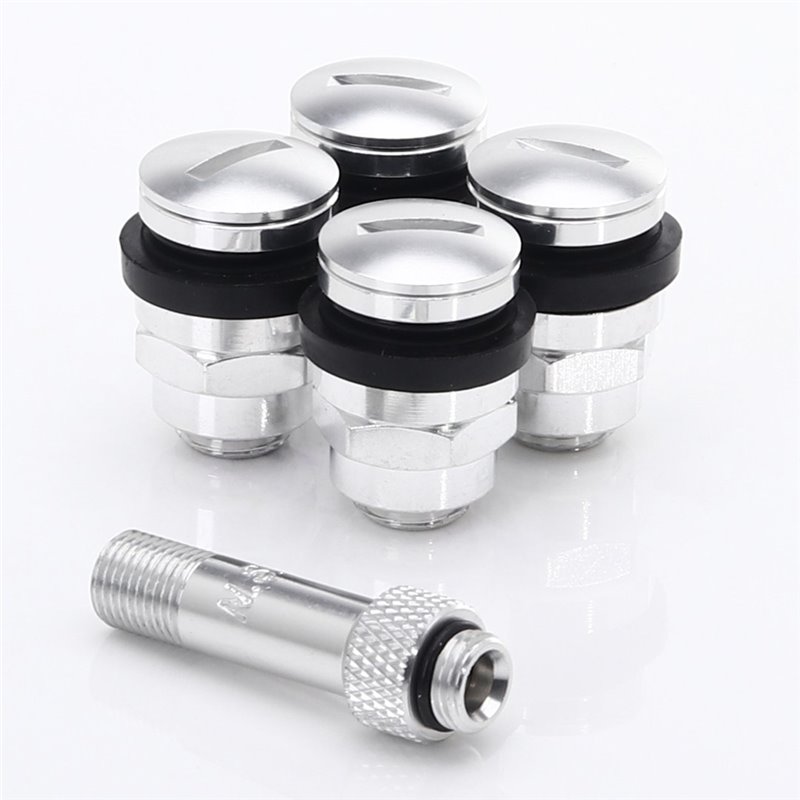 kit de Flat aluminum Valve de Roue JR v1 - SILVER