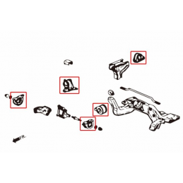 Hardrace - Support moteur renforcé Race Honda Civic EG-Integra Type R